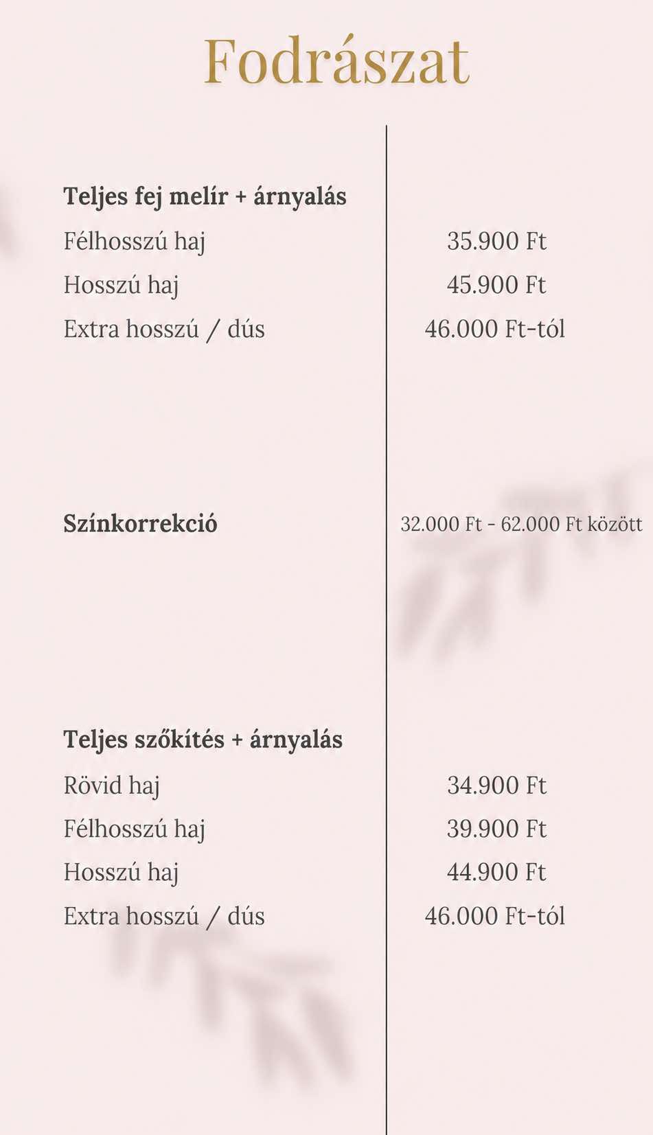 Teljes fej melír